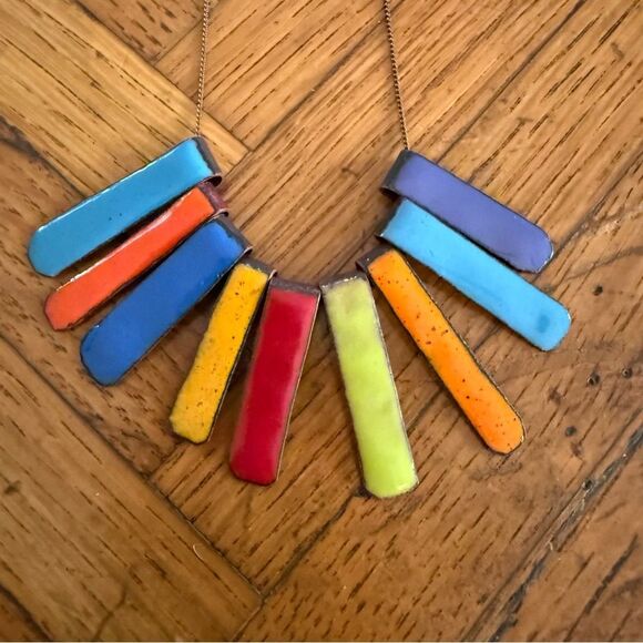 Multicolor Bar Necklace - Picture 1 of 5